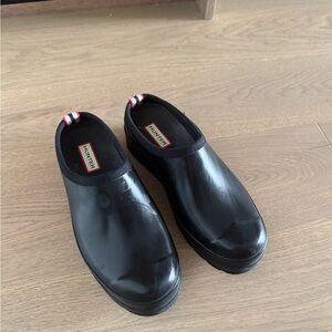 Hunter Black Slip-On Rain Boots